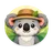 Cute flat cartoon otter face avatar icon with friendly expression for reviews